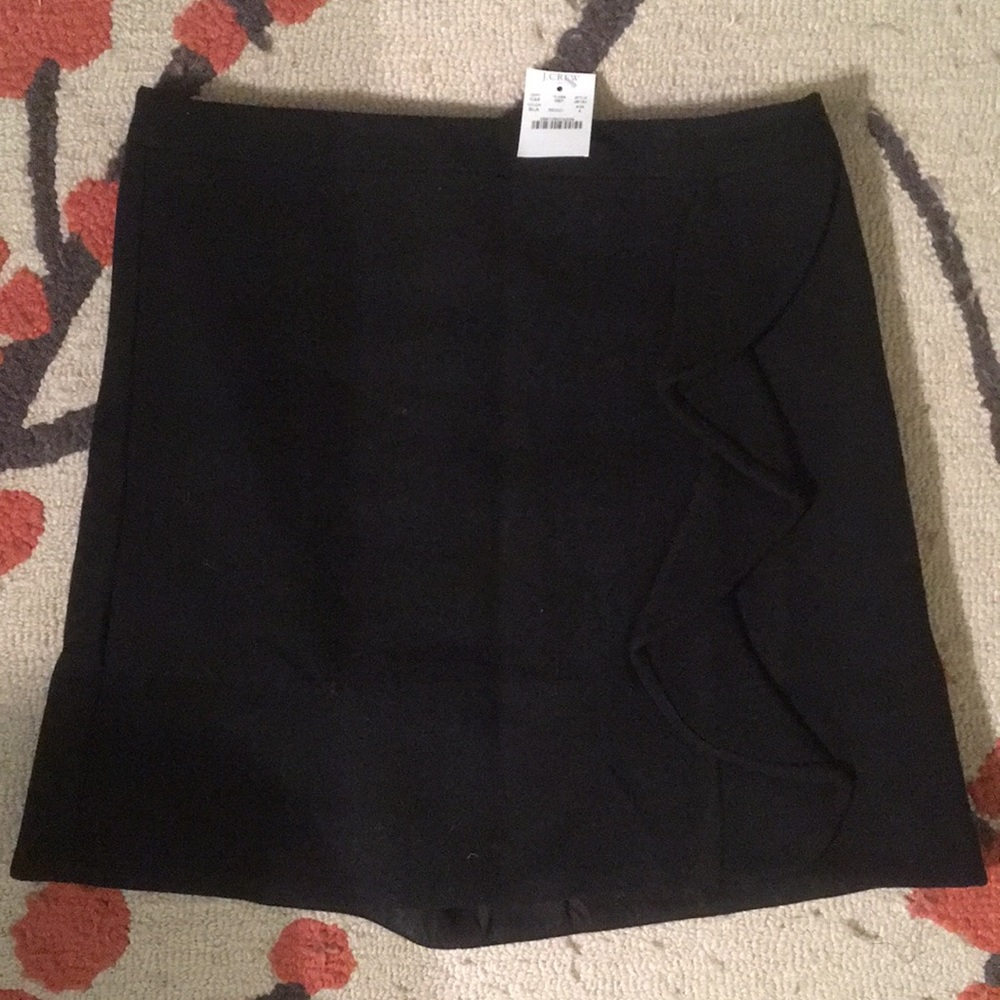 J Crew Factory Wool Blend Ruffle Mini Skirt